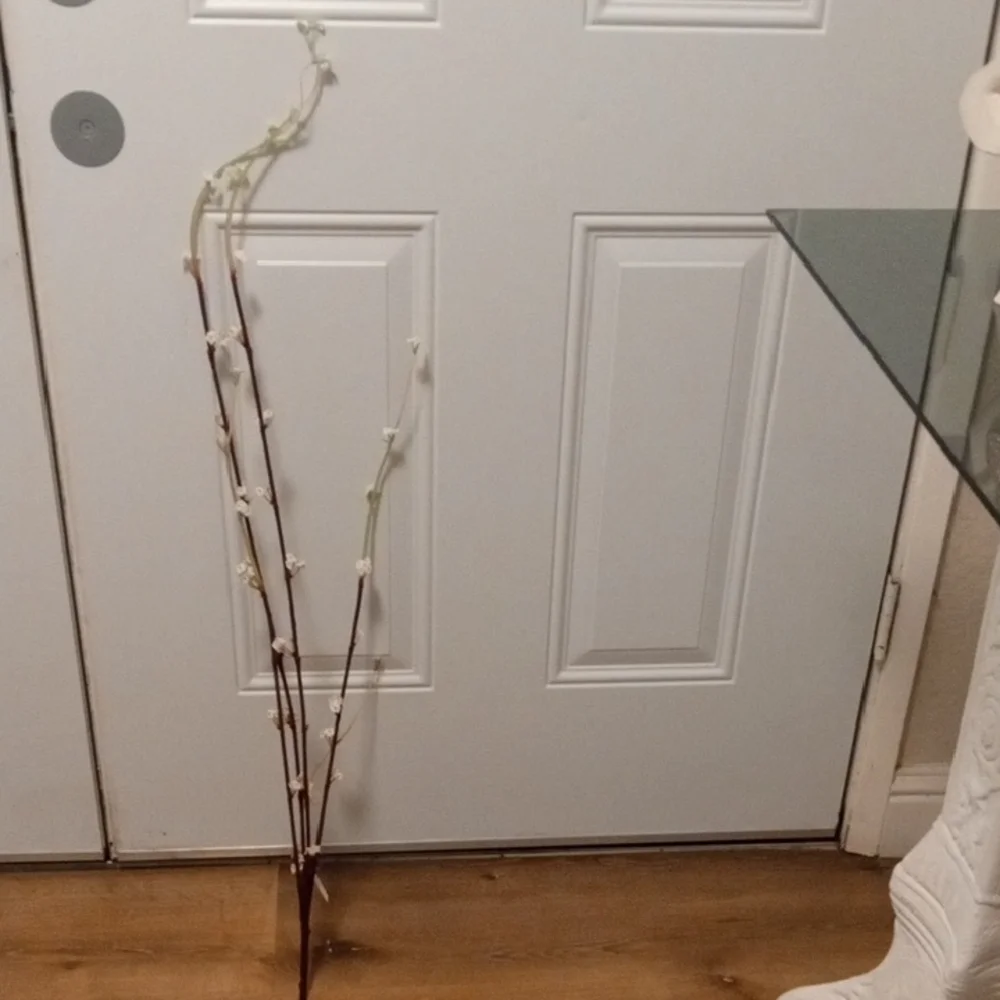 10 Pcs .40" White Blossom Faux Floral Accent Cherry Blossoms - Picture 8 of 12